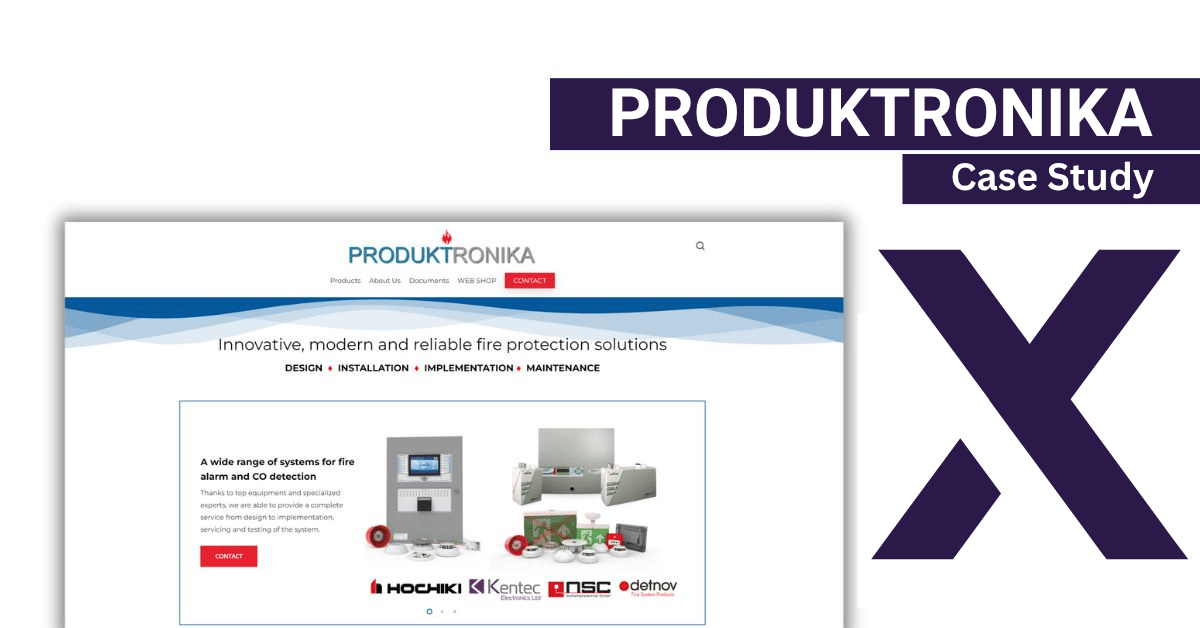 Produktronika website design and seo case study featured image.